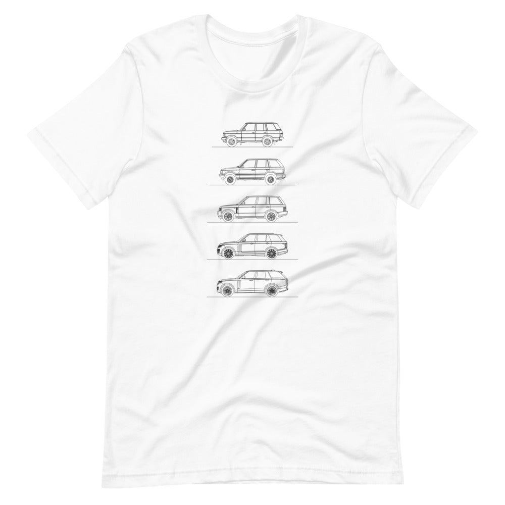 White Land Rover Range Rover T-Shirt design