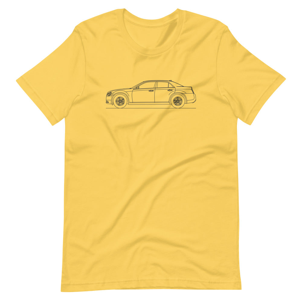 Yellow Chrysler 300C LD T-shirt front view