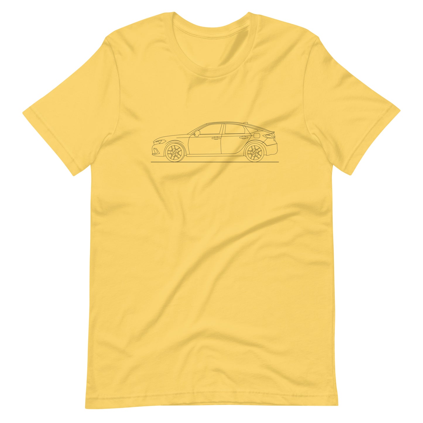 Unisex Honda Civic Hatchback t-shirt in yellow