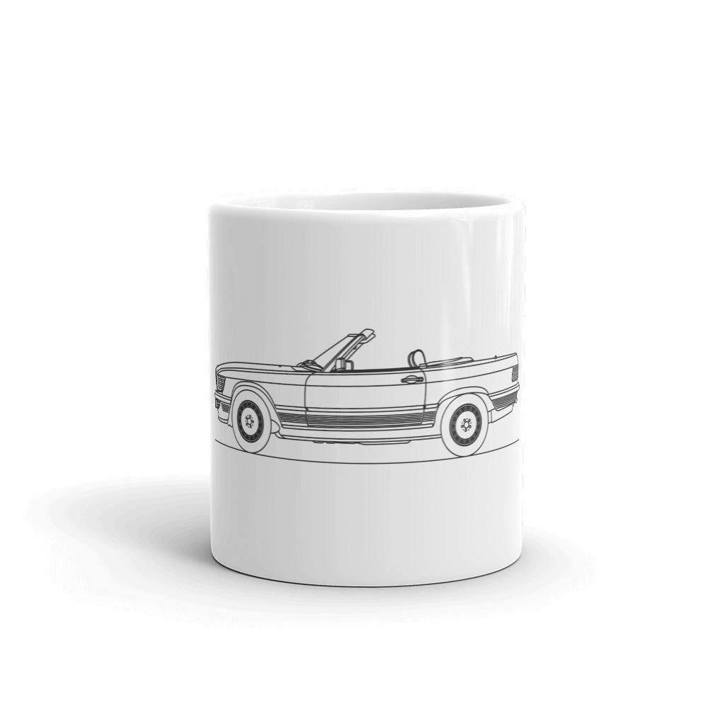 White glossy Mercedes-Benz SL 300 R107 mug