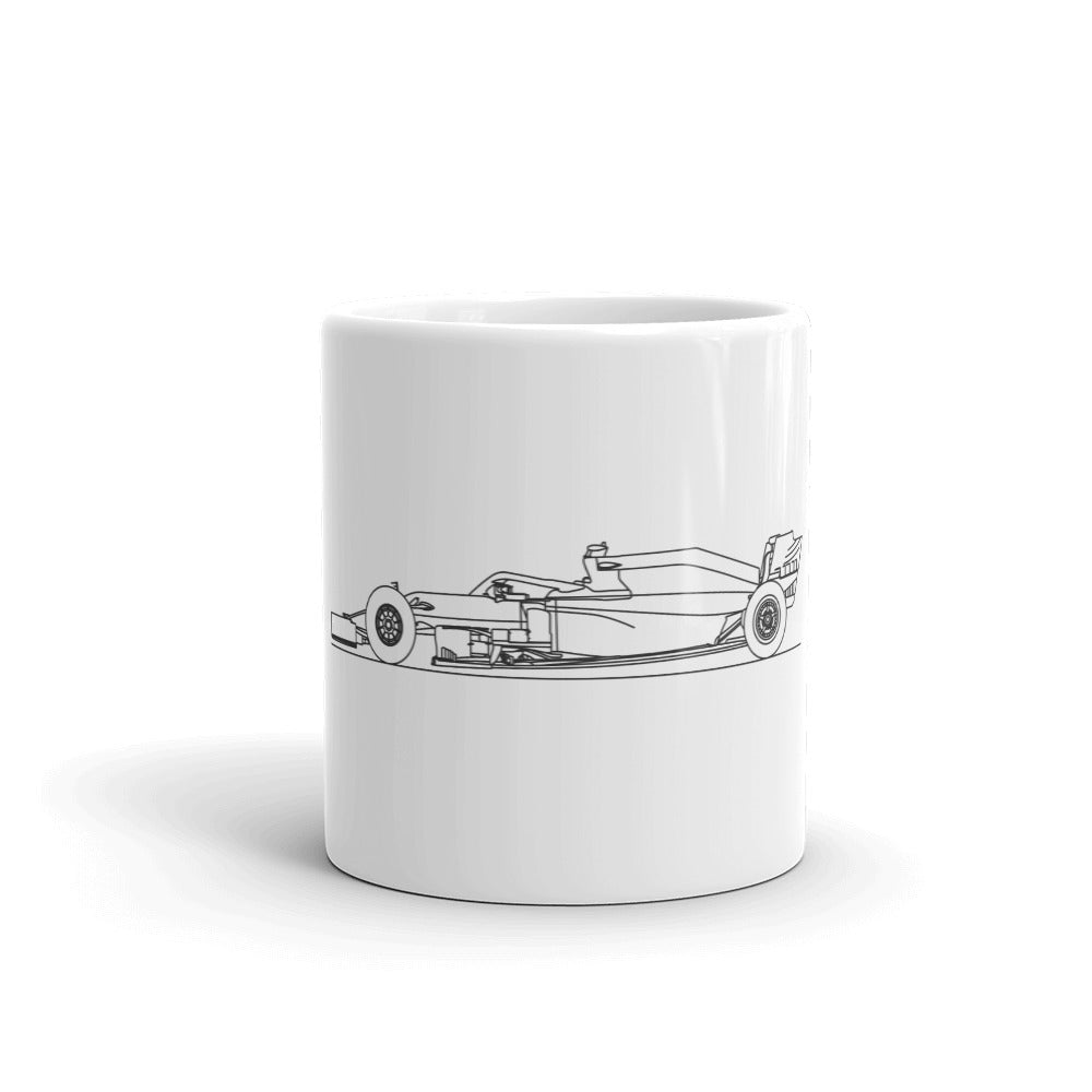 White glossy McLaren MCL35M mug front view