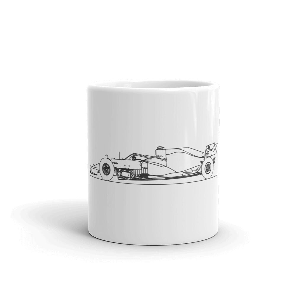 White glossy mug showcasing stylish design