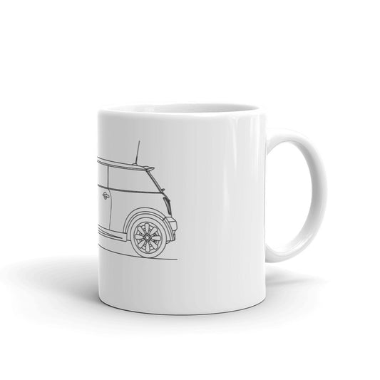 MINI Cooper S R53 Silhouette Mug design displayed