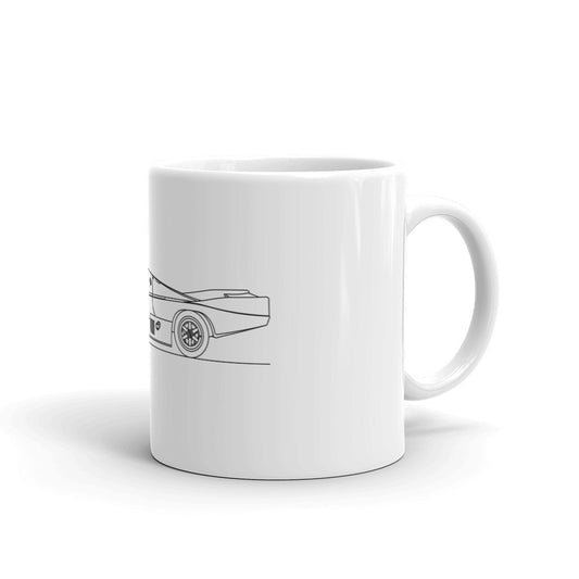 Porsche 956 Silhouette design on coffee mug