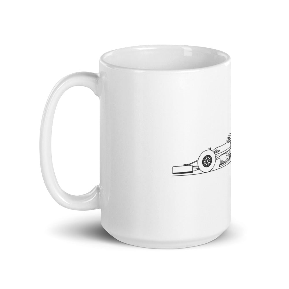 White glossy McLaren MCL35M mug displayed.